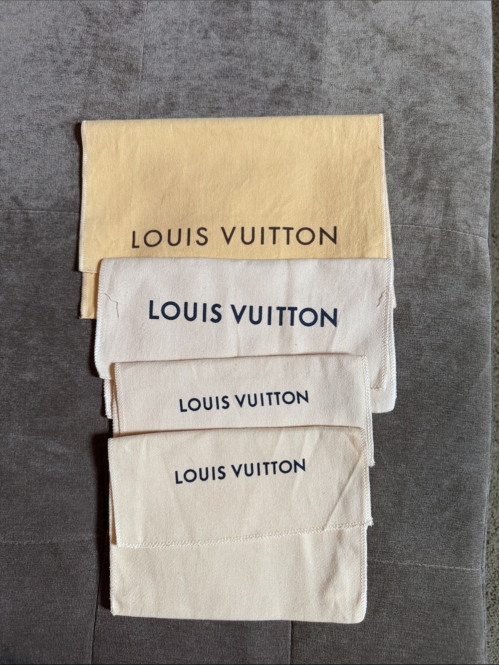 Louis Vuitton Beige and Pale Yellow Dust Bag Set